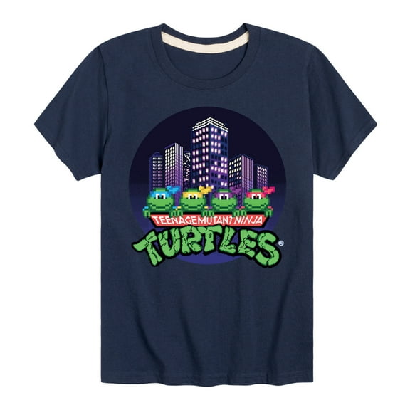 Teenage Muntant Ninja Turtles - City Scape With Turtles  - Toddler And Youth Short Sleeve Graphic T-Shirt