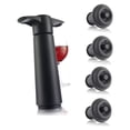 thumbnail image 1 of Bomba de ahorro de vino con tapones para botellas de vacío (negro) Juego de ambientador de bomba de vacío de cinco piezas, 1 of 5