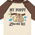 thumbnail image 4 of Inktastic My Poppy Loves Me with Sloth and Hearts Boys or Girls Long Sleeve Baby Bodysuit, 4 of 5