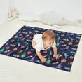 thumbnail image 2 of Colorful Dinosaurs Rockets Pattern Blanket,Comfortable Soft Lamb Wool Throw Blanket,All Season,Warm Lightweight Blankets for Sofa Bed Couch Living Room Chair,30"x40", 2 of 4