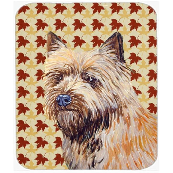 Cairn Terrier Fall Leaves Portrait Mouse Pad, Hot Pad Or Trivet