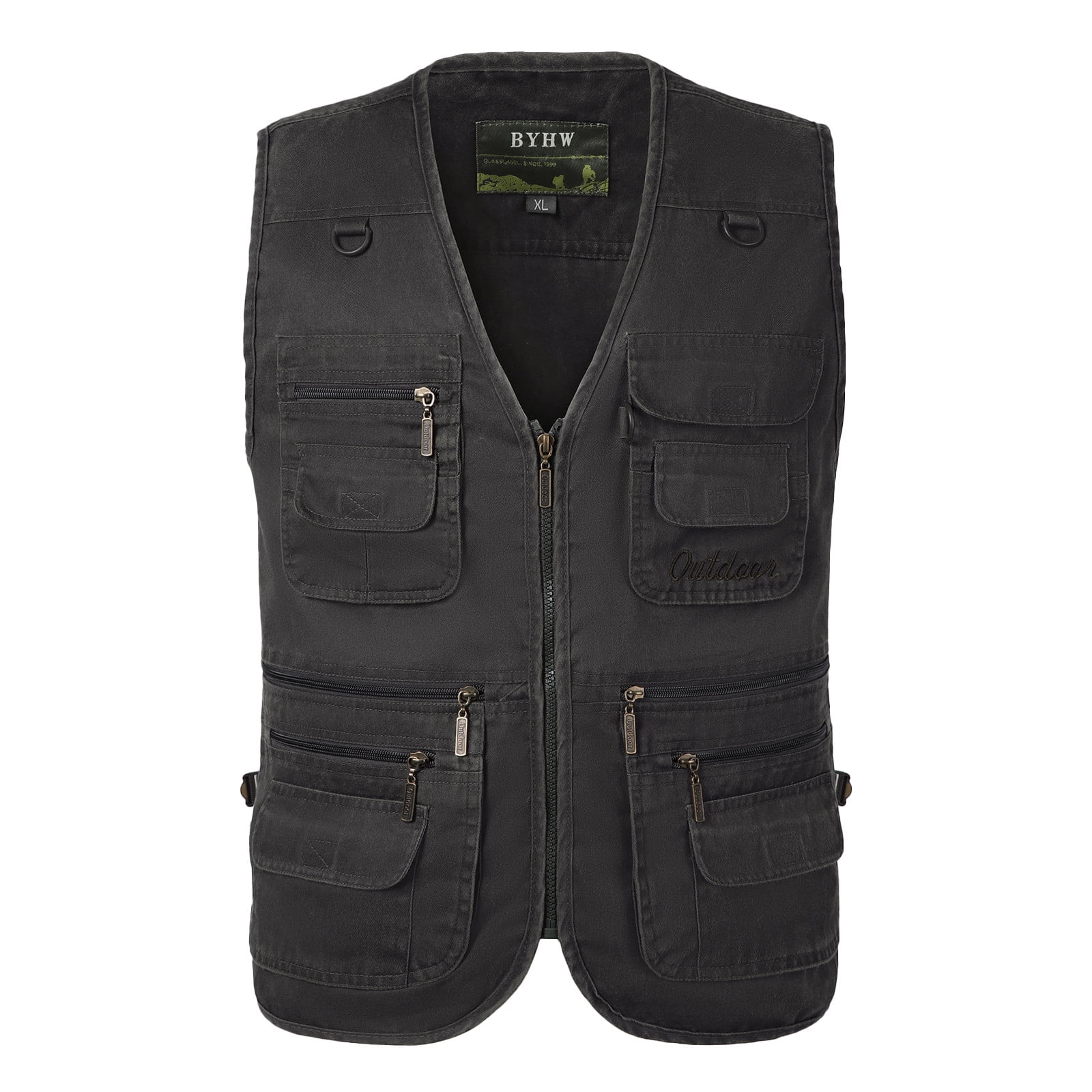 Multipockets Knit Gilet in black