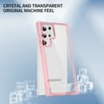 thumbnail image 3 of Shockproof Clear Designed for Samsung Galaxy S21 Ultra, [Camera & Screen Raised Edge Protection] [Air Guard Four Corner Bumper 15FT Drop Protection] [Not Yellowing] Soft Slim Silicone Case, Pink, 3 of 7