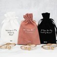thumbnail image 4 of Set of 6 Bridal Party Proposal Pouch with Butterfly Bracelet - 5 Bridesmaids, 1 Maid of Honor - White, 4 of 7