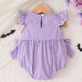 thumbnail image 6 of My First Halloween Outfit Baby Girl Ghost Pumpkin Romper Newborn Infant Girl Flying Sleeve Onesie Bodysuit Clothes, 6 of 7