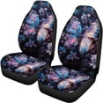 thumbnail image 5 of Uourmeti Car Seat Covers Interior Anti-Slip Car Seat Covers Full Set Polyester Lightweight Easy to Install, Fit for Truck Most Sedans Trucks, Butterfly Floral Print, 5 of 9