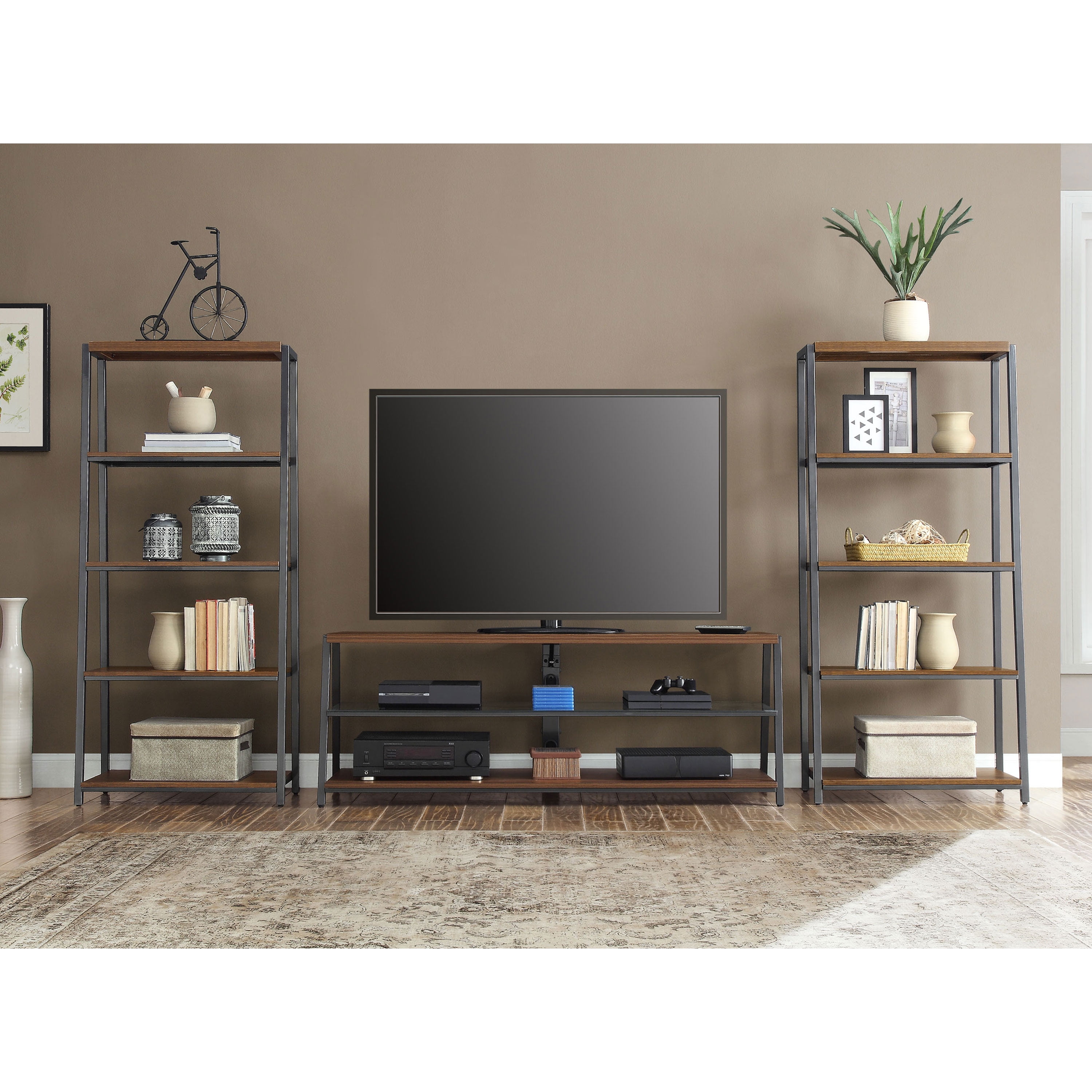 Mainstays Arris Tv Stand For Tvs Up To 70 Canyon Walnut Finish