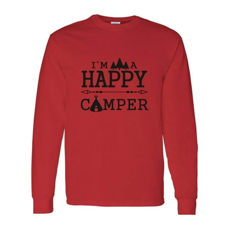 I'm A Happy Camper Vacation Camping Mens Graphic Tees Long