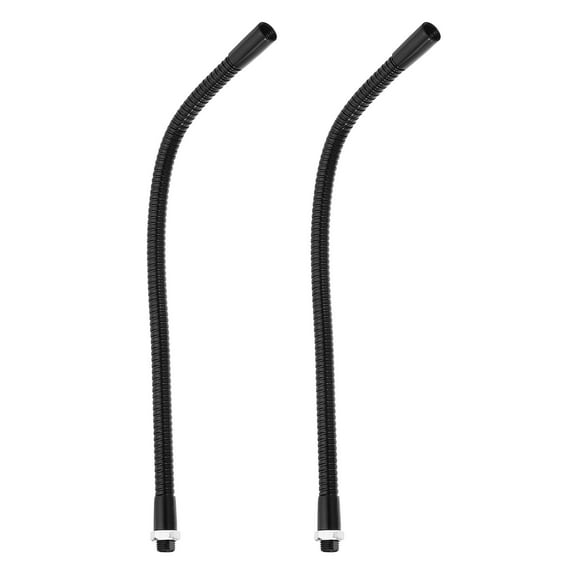Uxcell 11.8" Gooseneck Hose, 2 Pcs M10 Fine Thread Bendable Metal Positioning Hose Flexible Arm Tube Extension, Black