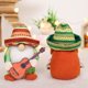 thumbnail image 2 of BR Conjunto de instrumentos musicales navideños mexicanos - Muñeca enana, cactus, pareja sin rostro - 2 piezas, 2 of 5