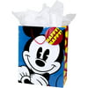 Hallmark 15" Extra Large Gift Bag with Tissue Paper (Mickey Mouse) for Birthdays, Kids Parties or Any Occasion