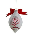 thumbnail image 3 of Northlight 5" Red and White Moose Christmas Teardrop Ornament, 3 of 5