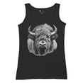 thumbnail image 5 of Bison Portrait Women's Tank Top American Buffalo Head Western Wildlife Nature Majestic Bull Symbol of Strength, 5 of 7