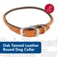 thumbnail image 2 of Collar para perro Coastal Circle T, piel curtida, color roble, 1,6 x 41 cm, 2 of 7