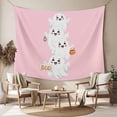 thumbnail image 2 of Halloween Small Tapestry for Bedroom Wall Hanging Tapestry, Cartoon Cute Ghost Fall Pumpkins Ceiling Backdrop Tapestries Poster Blanket Wall Decor for Teens Room Living Room Dorm 23" x 28", 2 of 8