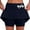 Dark Blue, variant on oqasdz Womens Dresses Mid Waist Skort Pants Sports Casual Two Piece New Short Mini Dress with Pocket,L