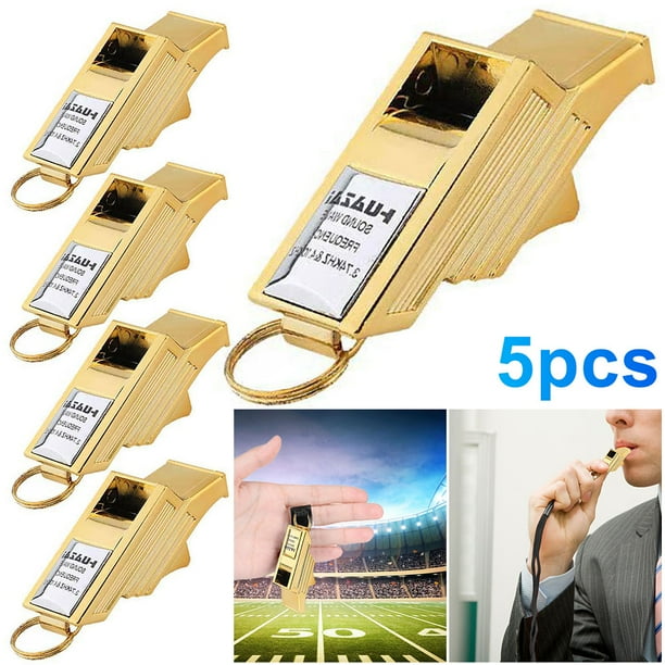 Likrtyny Silbatos Deportivos Extra Fuertes Silbatos Con Y Nítido (oro Plateado)