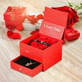 thumbnail image 5 of Aihimol Rose Gift Box- Eternal Rose Flower in Jewelry Box, Necklace Ring Perfume Gift Box, Handmade Rose Gift Box Packaging,Flower And Flower Box，Valentine's Day，Mother's Day,Anniversary Gift, 5 of 5
