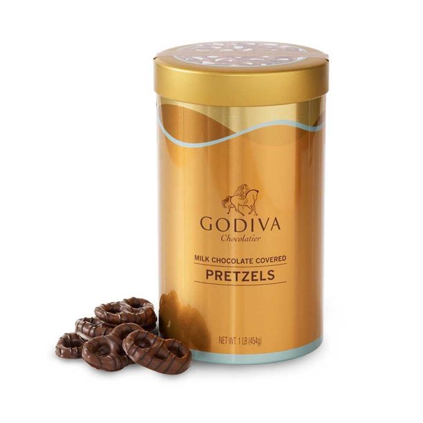 Godiva Chocolatier Assorted Milk Chocolate Covered Pretzels Gift