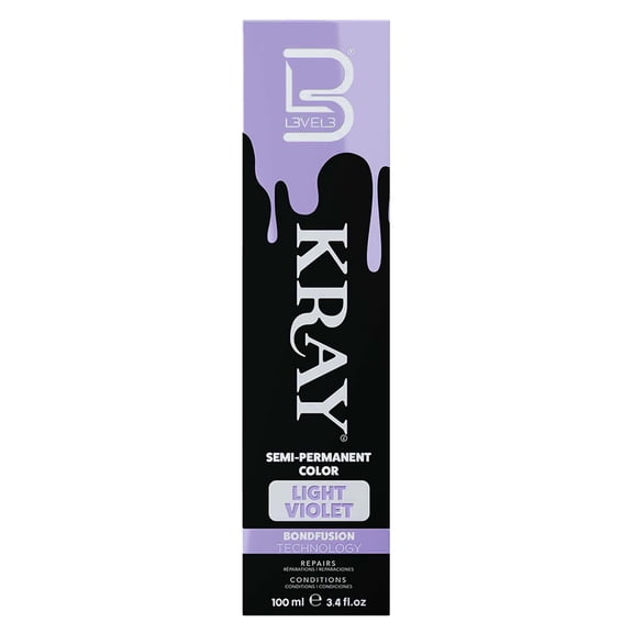 Level 3 Kray Semi Permanent Hair Color - Semi Permanent Hair Dye with Aloe Vera