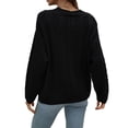 thumbnail image 4 of Liacowi Women Juniors Knit Cardigan Long Sleeve Sweater Knitwear Coat Fall Casual Button-Down Tops Outwear for Teen, 4 of 5