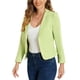 thumbnail image 4 of Blazer Chic para Mujeres Abierto Frontal para Trabajar Traje Corto de Verano Chaqueta Verde Claro-Sólido L, 4 of 6