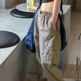 thumbnail image 6 of GYRATEDREAM Girls Cargo Pants Wide Leg Streetwear SweatPants with Pockets Causl Trendy Jogger Trousers 6-14 Years, 6 of 7
