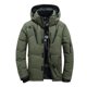 thumbnail image 4 of Abrigo de invierno de pato blanco para hombre, parka cálida a prueba de viento, abrigo de viaje para acampar, nuevo abrigo grueso de color sólido con capucha, chaqueta de plumón, 4 of 5