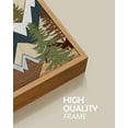 thumbnail image 3 of SHENIFY Morden Mountains Pine Tree Forest Wall Art Sunrise Boho Nature Landscape Decor Artwork Prints Rustic Living Room Hallway 12x16in3pcs Natural Framed, 3 of 7