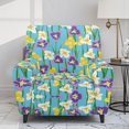 thumbnail image 2 of Xixirimido Iris Flowers Pattern Recliner Chair Cover, 4-Pieces Stretch Recliner Covers for Recliner Chair Soft Reclining Chair Slipcover Furniture Protector for Pets Kids, 2 of 8