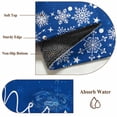 thumbnail image 6 of Round Rugs 8Ft, Blue Merry Christmas Round Area Rug Washable Indoor Throw Carpet, Xmas Winter Snowflake Blue White Large Non Slip Circle Rug for Kids Room RV Home Decor Aesthetic, 6 of 8