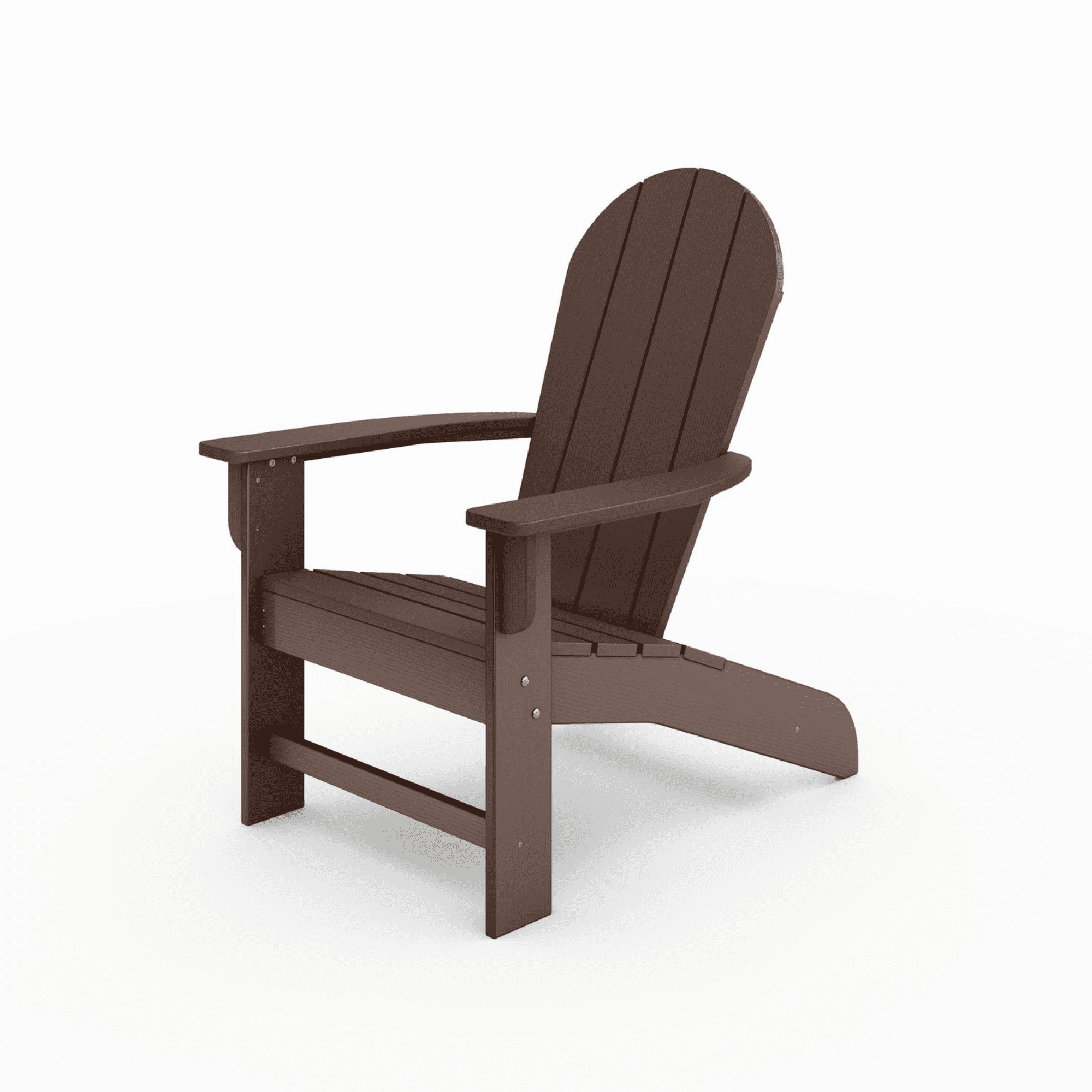 Outdoor Adirondack Chair – Classic Style for Pool, Patio, Garden | Walnut Brown | HDPE Poly Lumber