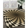thumbnail image 3 of Ahgly Company Machine Washable Indoor Round Transitional Brown Sand Brown Area Rugs, 7' Round, 3 of 7