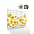 thumbnail image 2 of Yellow Flowers Wall Art for Living Room,Canvas Picture Wall Decor for Bathroom Bedroom,Summer Bee Country Floral Gray Plaid Painting Artwork for Office Kitchen Hallway Dining Room Home Decor 24"x32", 2 of 8
