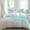 Turquoise, variant on Turquoise Waves Coastal Set of 4 Bedding Quilt Covers, Seaside Summer Beach Ocean 4-Piece Bed Sheet Set with Extra Soft Bed Sheets Quilt Cover Pillowcase, Queen