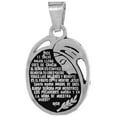 thumbnail image 2 of Sterling Silver Hail Mary Prayer Necklace Handmade 1 inch long 22 inch CBN060, 2 of 3