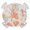 Orange, variant on Orange Starfish Round Tablecloth for 36-44 Inch Tables,Fitted Table Cover with Elastic Edge,Rustic Ocean Coastal Shells Conch Coral Waterproof Outdoor Table Cloth Protector for Patio Garden Dinner
