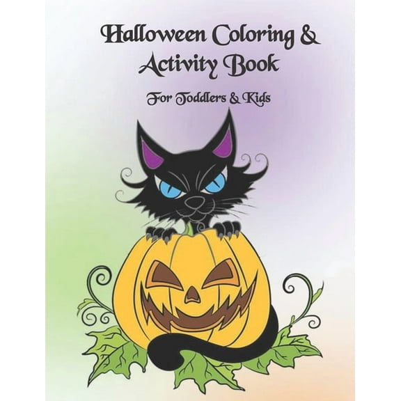 Halloween Coloring & Activity Book : For Kids 4-8 years old. Coloring drawings, mazes, sudoku, connect the dots, and word searchs. (Paperback)
