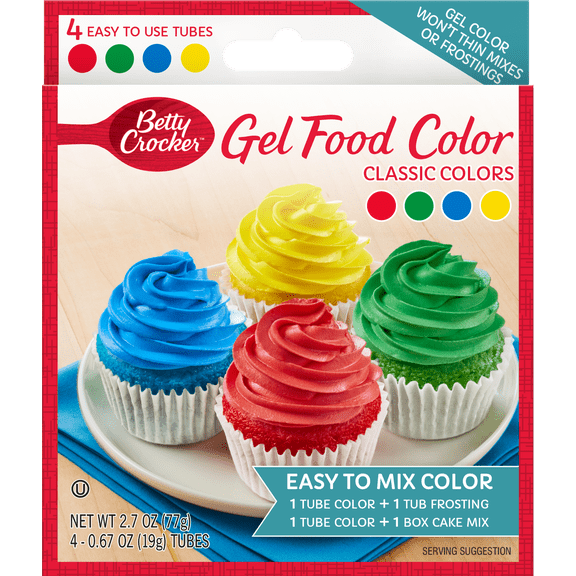 Betty Crocker Decorating Gel Food Color in Classic Colors, 2.7 oz.