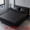 78.0"x79.9" Black, variant on Unique Bargains Fitted Polyester Satin Strip Bed Sheets Wear Resistant 39.0"x74.8" Pink