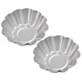 thumbnail image 4 of Phenofice 2Pcs Silver Baking Mold for Egg Tarts Non Stick Aluminium Alloy Kitchen Bakeware, 4 of 5