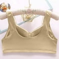 thumbnail image 3 of Thredzr Cotton Bras for Women Plus Size Front Closure Push Up Comfy No Underwire Bra Wirefree Sports Comfortable Bralette Plus Size Convenient Bra Beige 40, 3 of 5