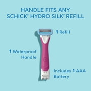 Schick Hydro Silk TrimStyle Razor with Bikini Trimmer for Women – 1 Handle, 1 Refill & 1 Battery