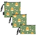 thumbnail image 2 of Haosy 3 Pack Reusable Ziploc Bags BPA Free Healthy Food Storage Bag Leakproof Sandwich Snack Freezer Bags Cute Ducks and Flower, 2 of 7