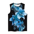 thumbnail image 3 of Snorda Débardeurs pour Femmes Grande Taille Mode Féminine Décontractée Été Imprimé Sans Manches Col Rond Haut Blouse Débardeur P-5TG, 3 of 5