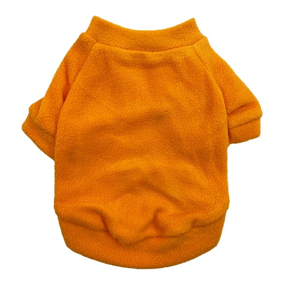 Reheyre Pet Clothes Super Soft Wear Resistant Fleece Puppy Solid Winter Pullover Pet Costume for Autumn