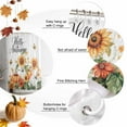 thumbnail image 5 of Shower Curtain 66"W x 72"L Pumpkin Thanksgiving Pumpkin Sunflower Butterfly Fabric Shower Curtains Set with Hooks Water Repellent Bathroom Curtains Machine Washable Bathroom Accessories, 5 of 6