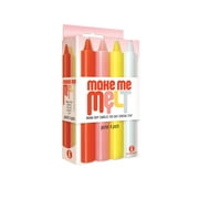 The 9's Make Me Melt Sensual Warm-Drip Candles 4 Pack - Pastel - Icon Brands - Orange