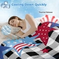 thumbnail image 3 of 4th of July Cooling Blanket,Lightweight Breathable Summer Throw Blanket with Double Sided Cold Effect,Blue Red Star Independence Day Black Plaid Picnic Blankets Bed Sheet for Hot Sleepers 40"x60", 3 of 8