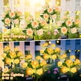 thumbnail image 3 of Qoosea Solar Lights Outdoor, 7 Heads Hibiscus Solar Flowers Lights Outdoor Garden Waterproof for Yard Patio Decor, Pathway Lawn Decor, 2 Pack, 3 of 9